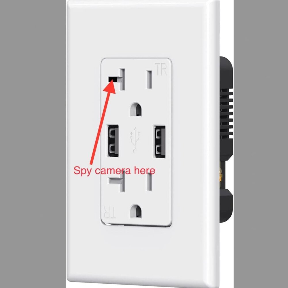 Wall Outlet Hidden Camera with WiFi HD 1080P 4K Motion Detection Audio and Video